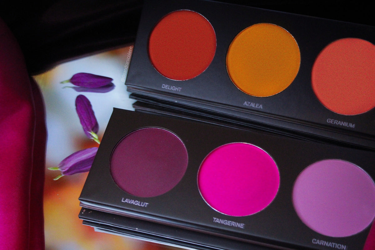 Blush Bliss Trio red, orange, and coral blush palette