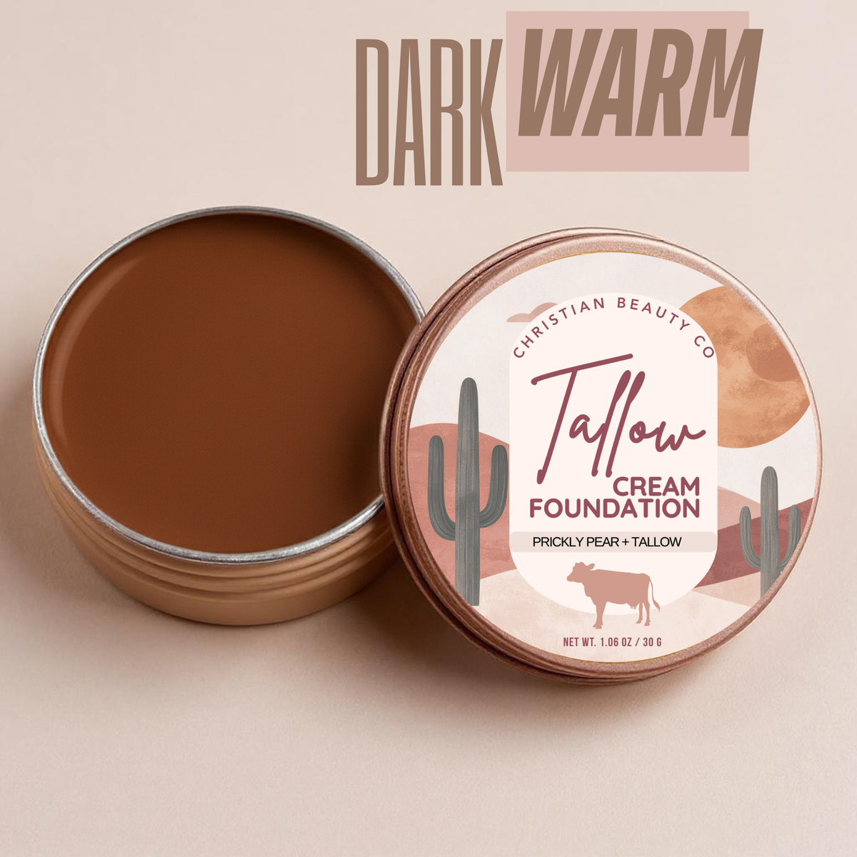 Tallow Cream Foundation shade Dark Warm