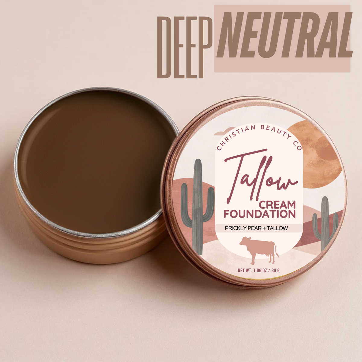 Tallow Cream Foundation shade Deep Neutral