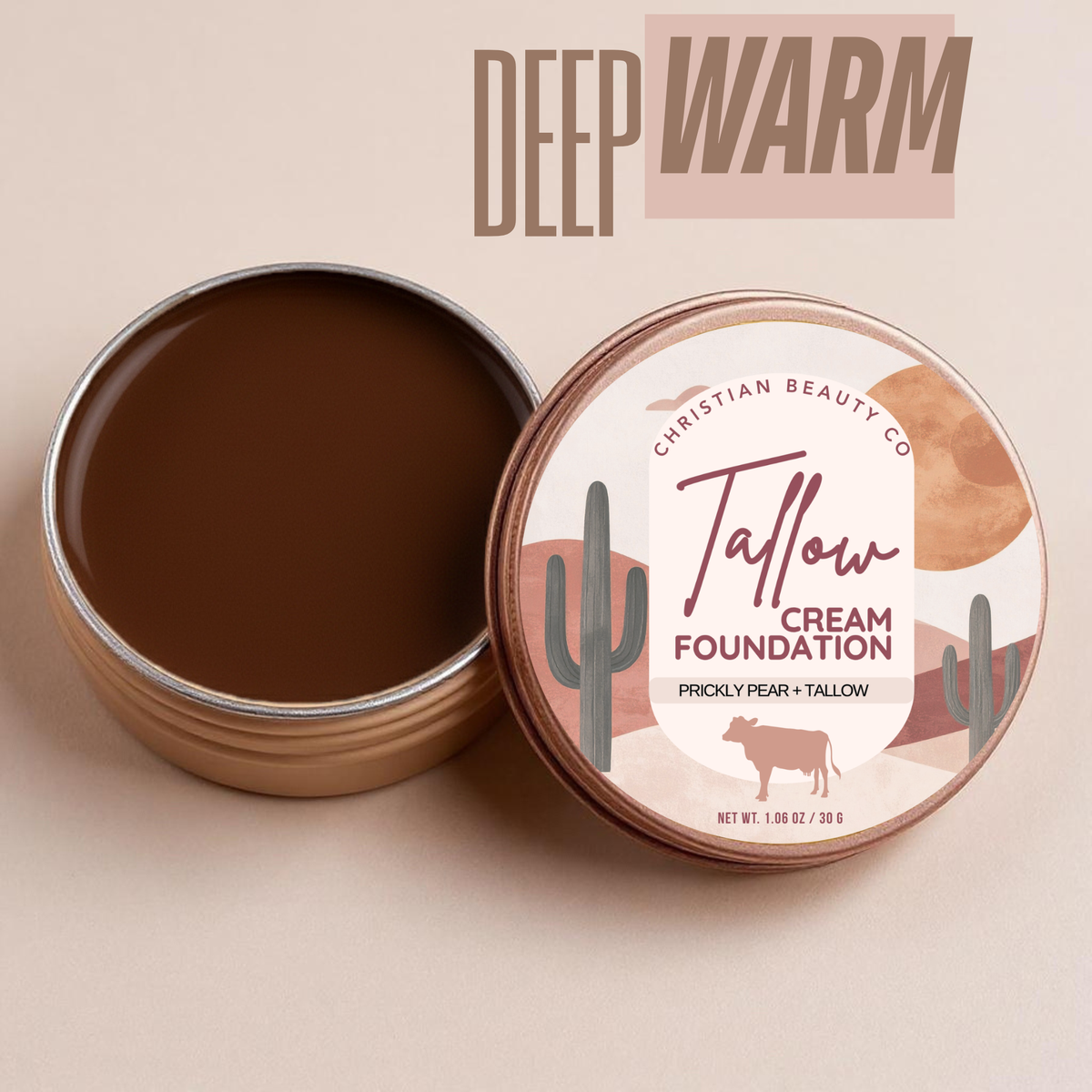Tallow Cream Foundation shade Deep Warm