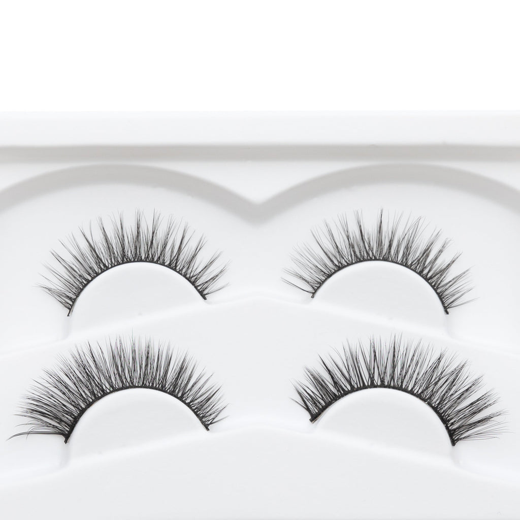 Close-up of natural reusable false lashes