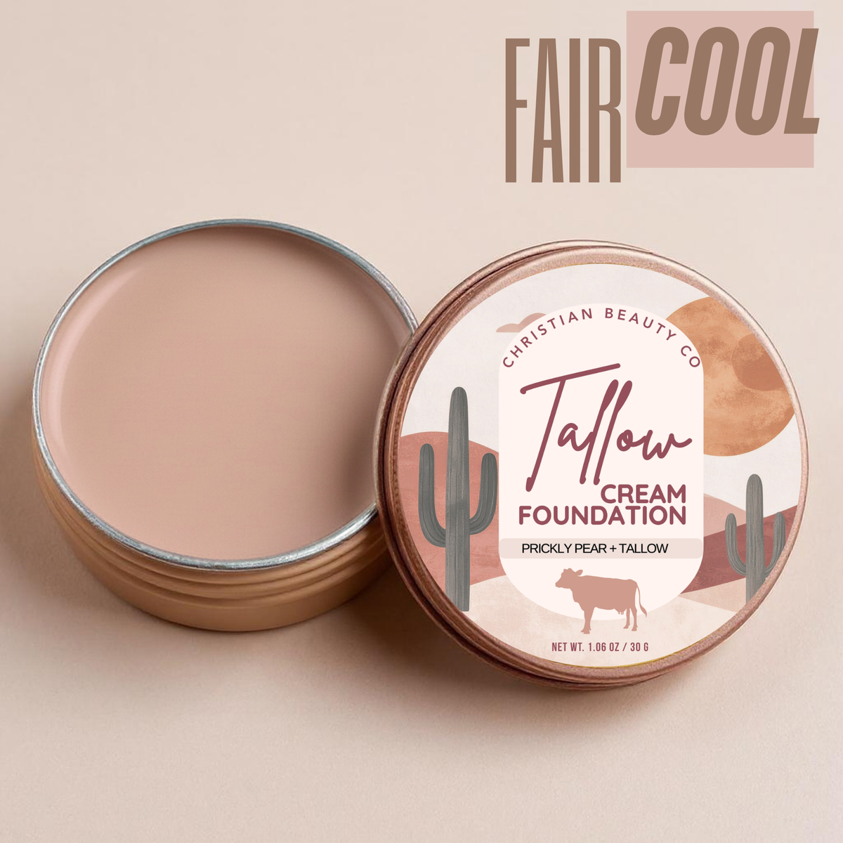 Tallow Cream Foundation shade Fair Cool
