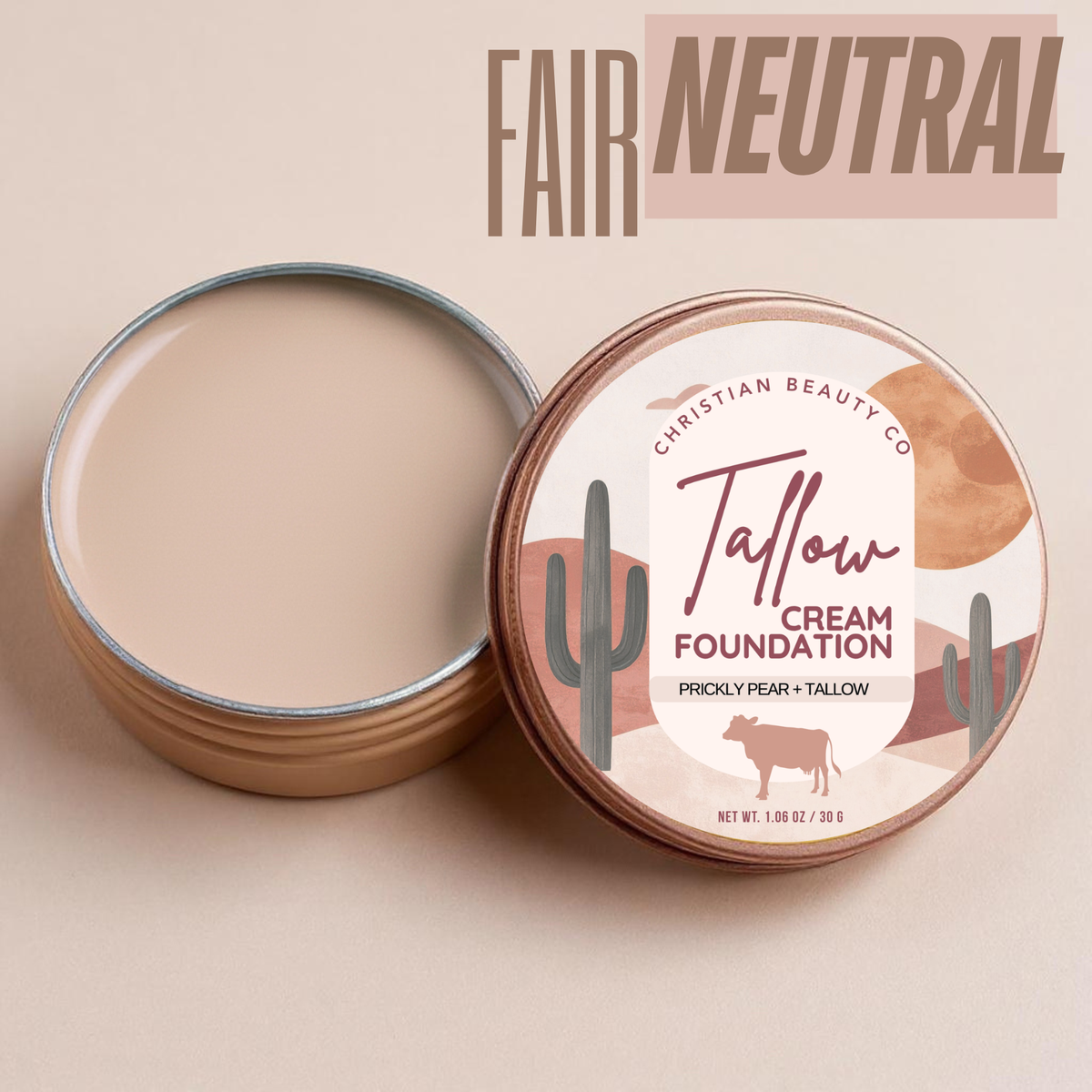 Tallow Cream Foundation shade Fair Neutral