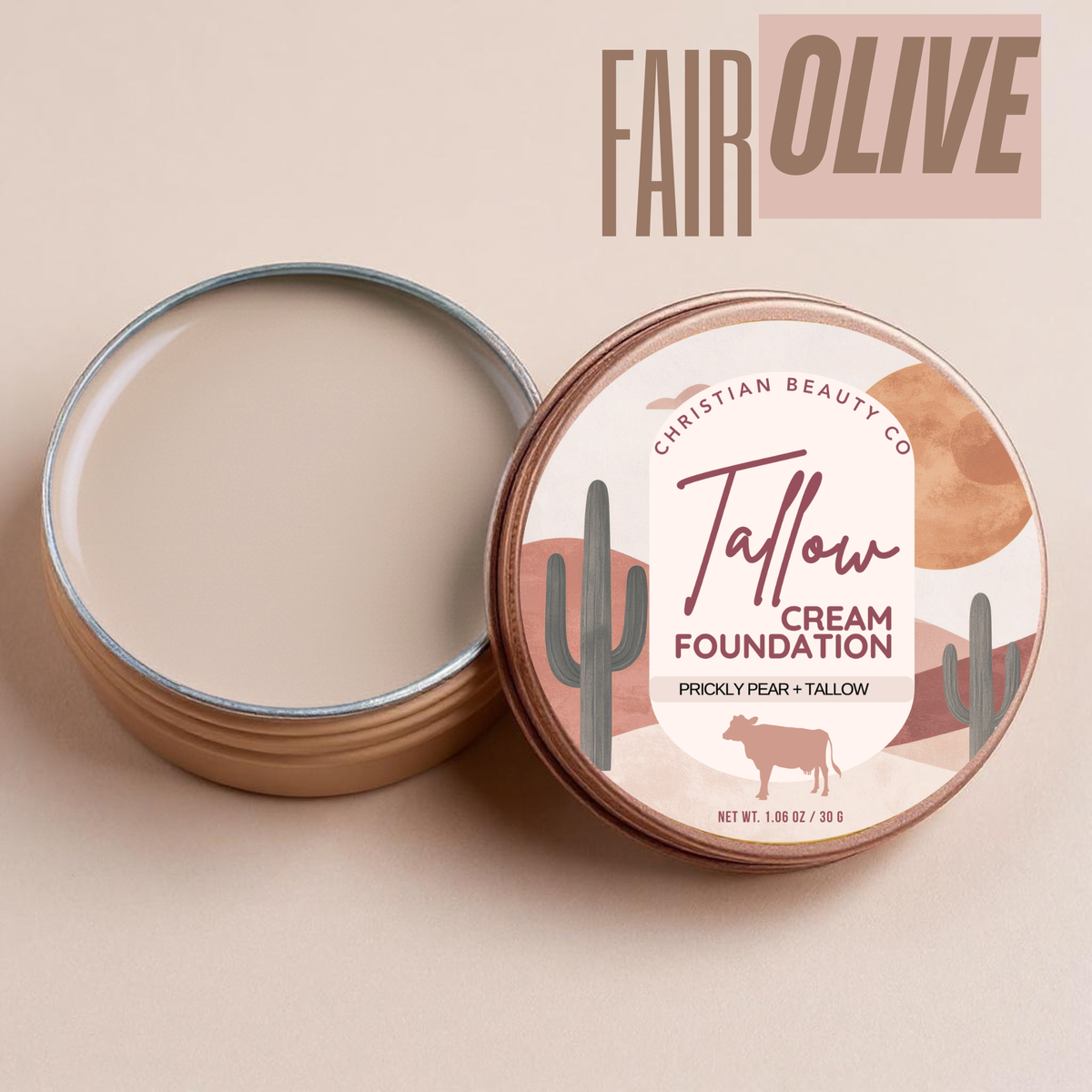Tallow Cream Foundation shade Fair Olive