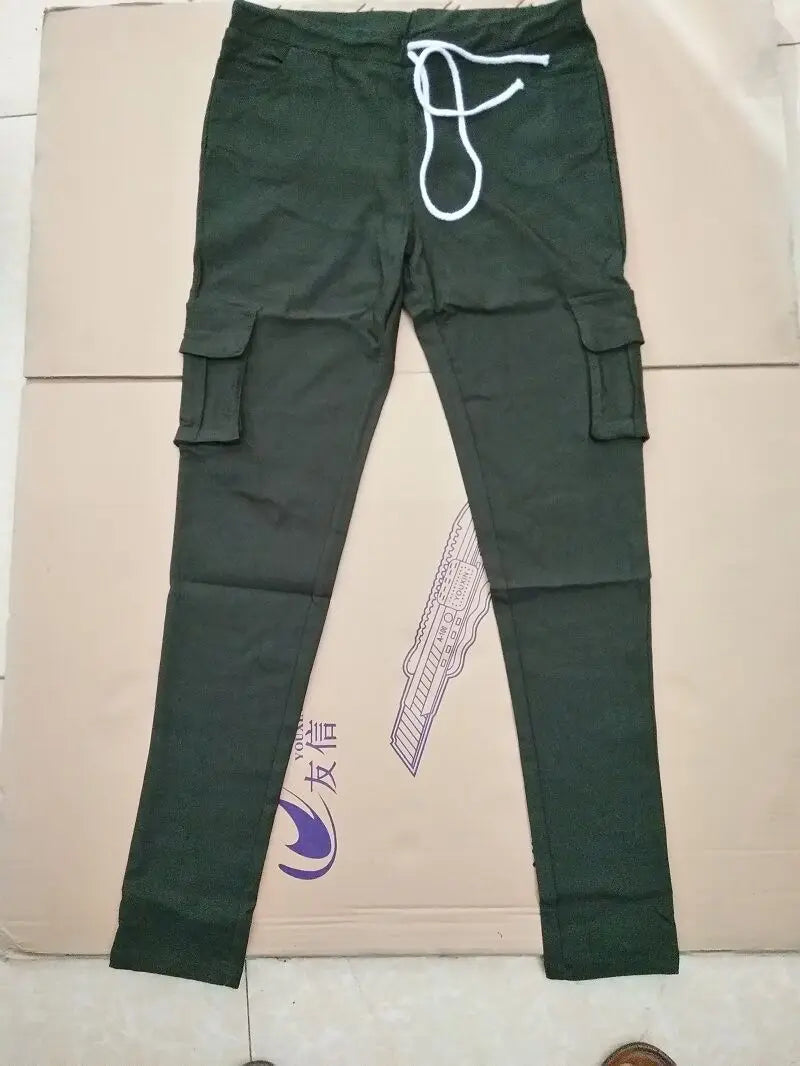 Women’s Elastic Drawstring Pencil Pants – product view 17