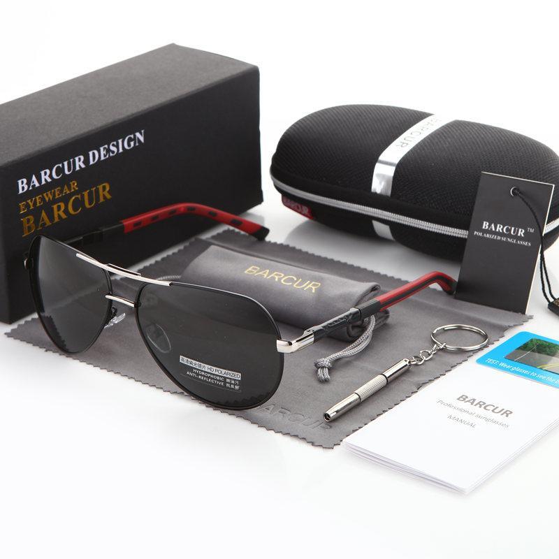 Men’s polarized pilot sunglasses – TAC polarized lens detail