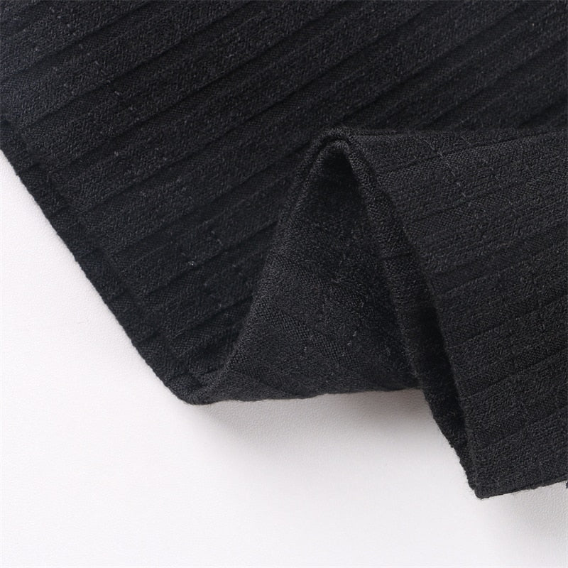Ribbed V-neck long sleeve midi dress product view 19