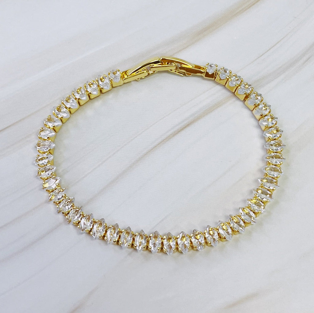 Marquise Sparkle Tennis Bracelet styled product view