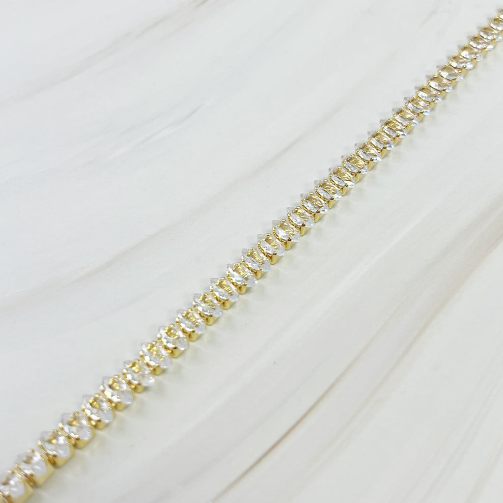 Marquise Sparkle Tennis Bracelet marquise-cut crystal detail