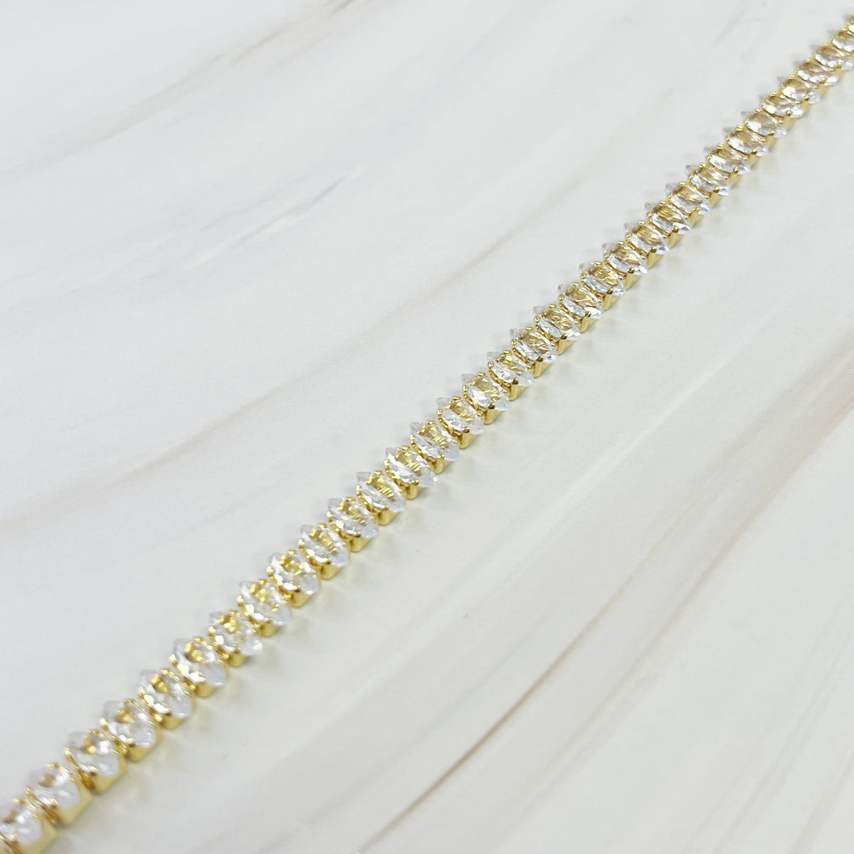 Marquise Sparkle Tennis Bracelet marquise-cut crystal detail