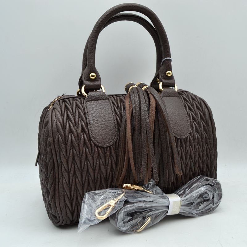 Quilted chevron satchel handbag — product image 5 (JY 0499 CF)