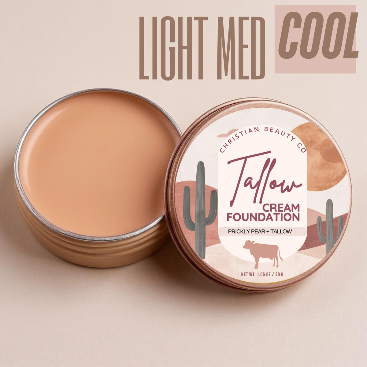 Tallow Cream Foundation shade Light Medium Cool