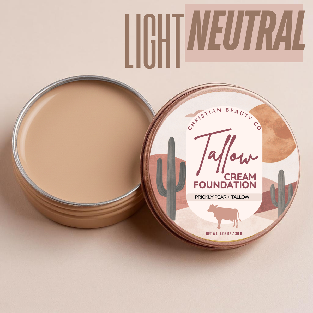 Tallow Cream Foundation shade Light Neutral
