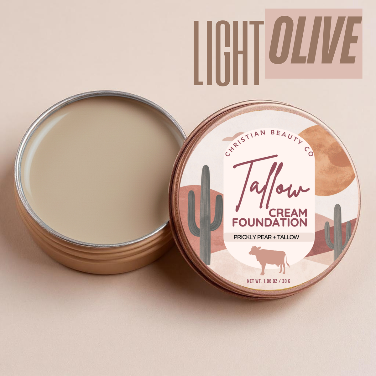 Tallow Cream Foundation shade Light Olive