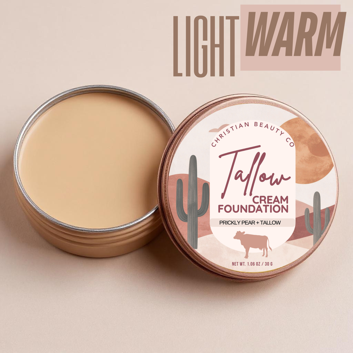 Tallow Cream Foundation shade Light Warm
