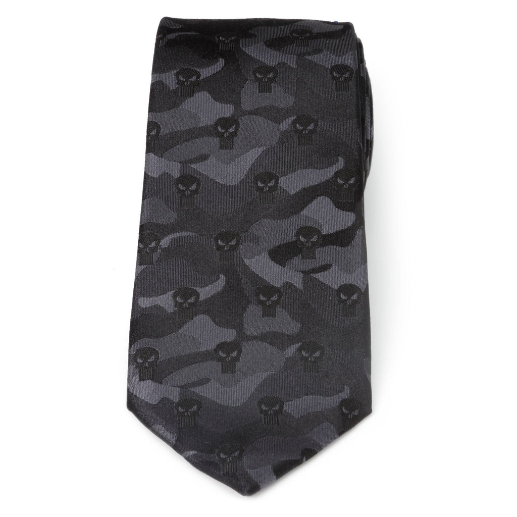 Marvel Punisher men's tie in black 100% silk
