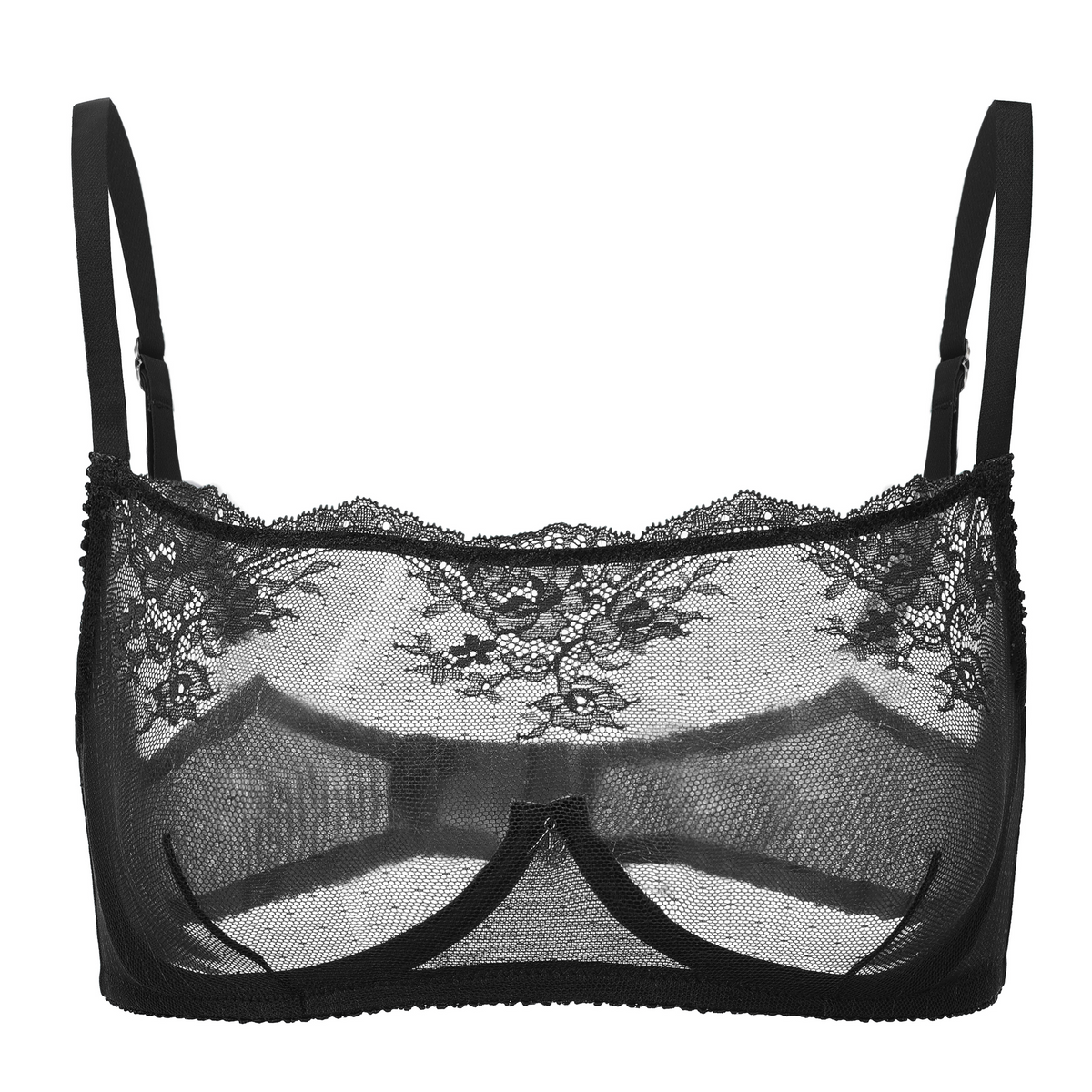 Kim High-Neck Sheer Lace Underwire Bra by Amour d’Agnette - alternate product view 7