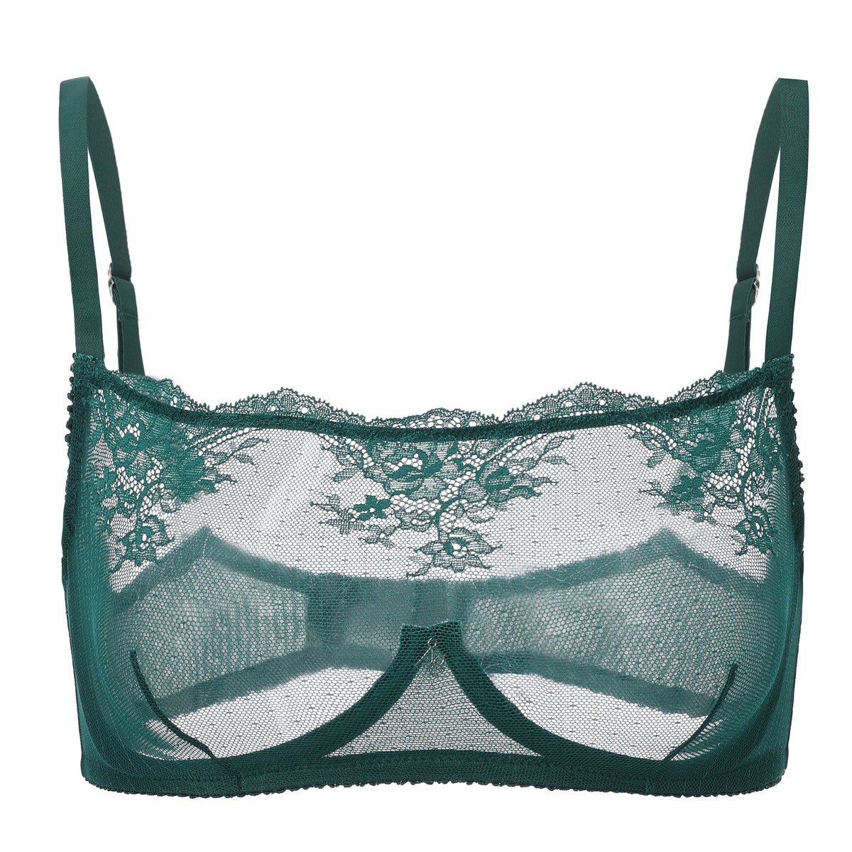 Kim High-Neck Sheer Lace Underwire Bra by Amour d’Agnette - alternate product view 15