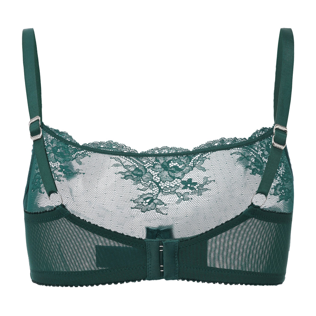 Kim High-Neck Sheer Lace Underwire Bra by Amour d’Agnette - alternate product view 19