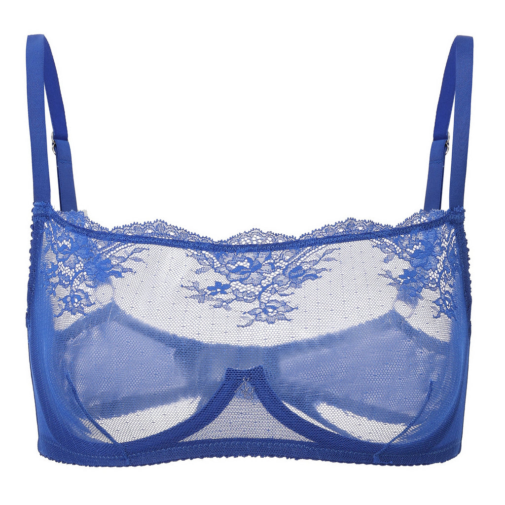 Kim High-Neck Sheer Lace Underwire Bra by Amour d’Agnette - alternate product view 1