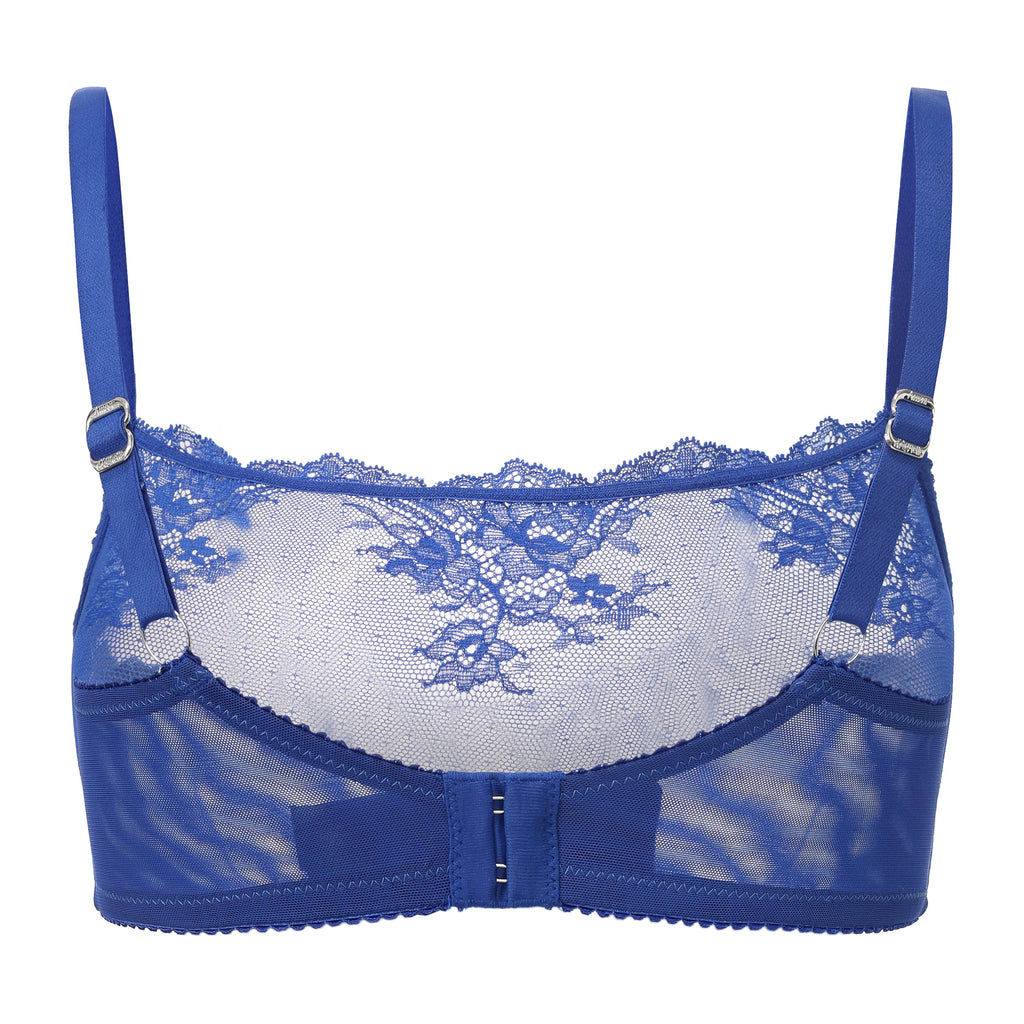 Kim High-Neck Sheer Lace Underwire Bra by Amour d’Agnette - alternate product view 6