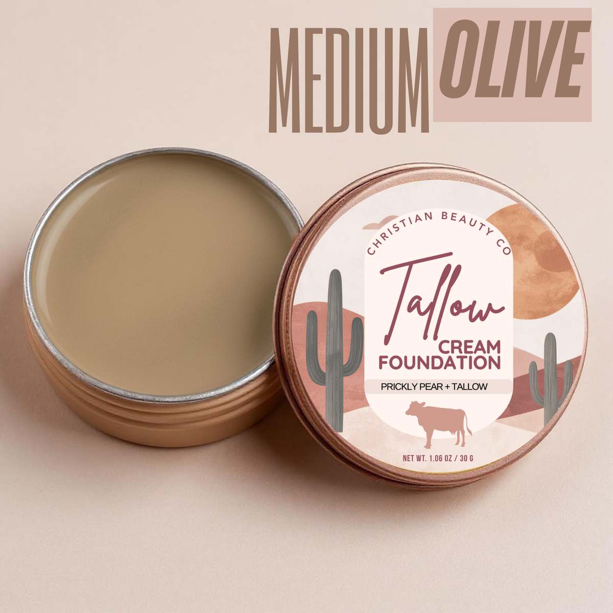 Tallow Cream Foundation shade Medium Olive