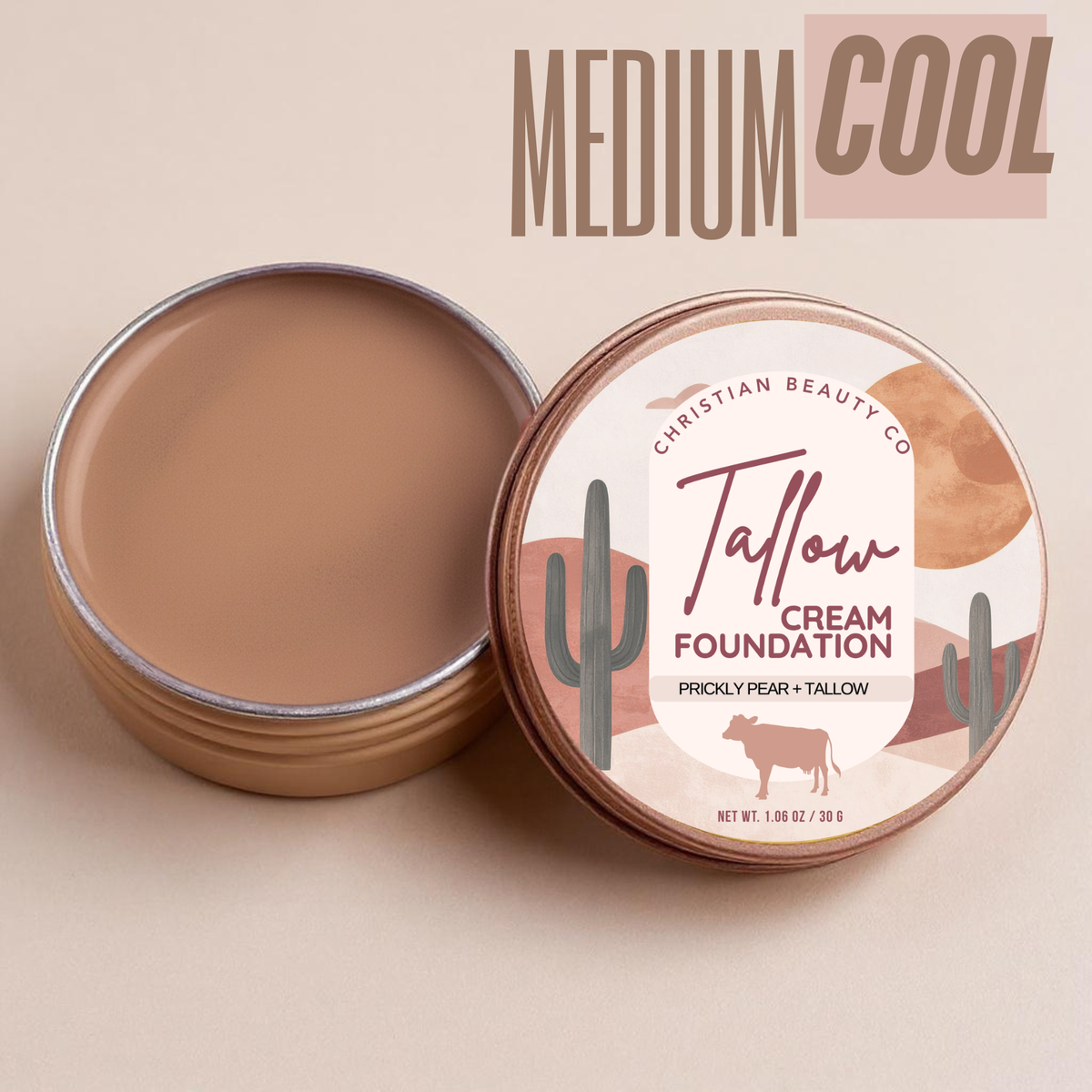 Tallow Cream Foundation shade Medium Cool