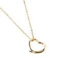 Metal open heart pendant necklace – main view