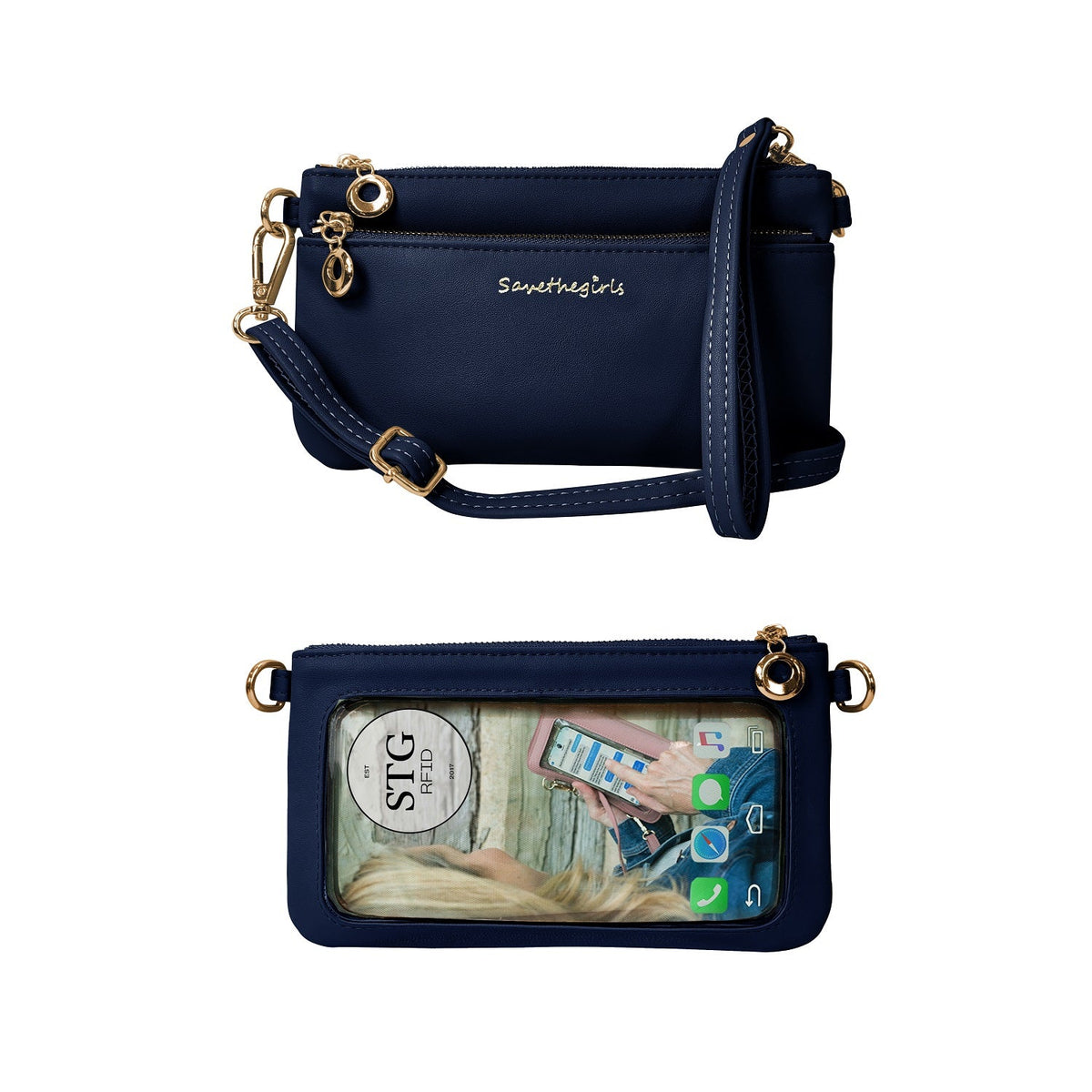 Bella RFID touch screen purse — product image 17 (Navy)