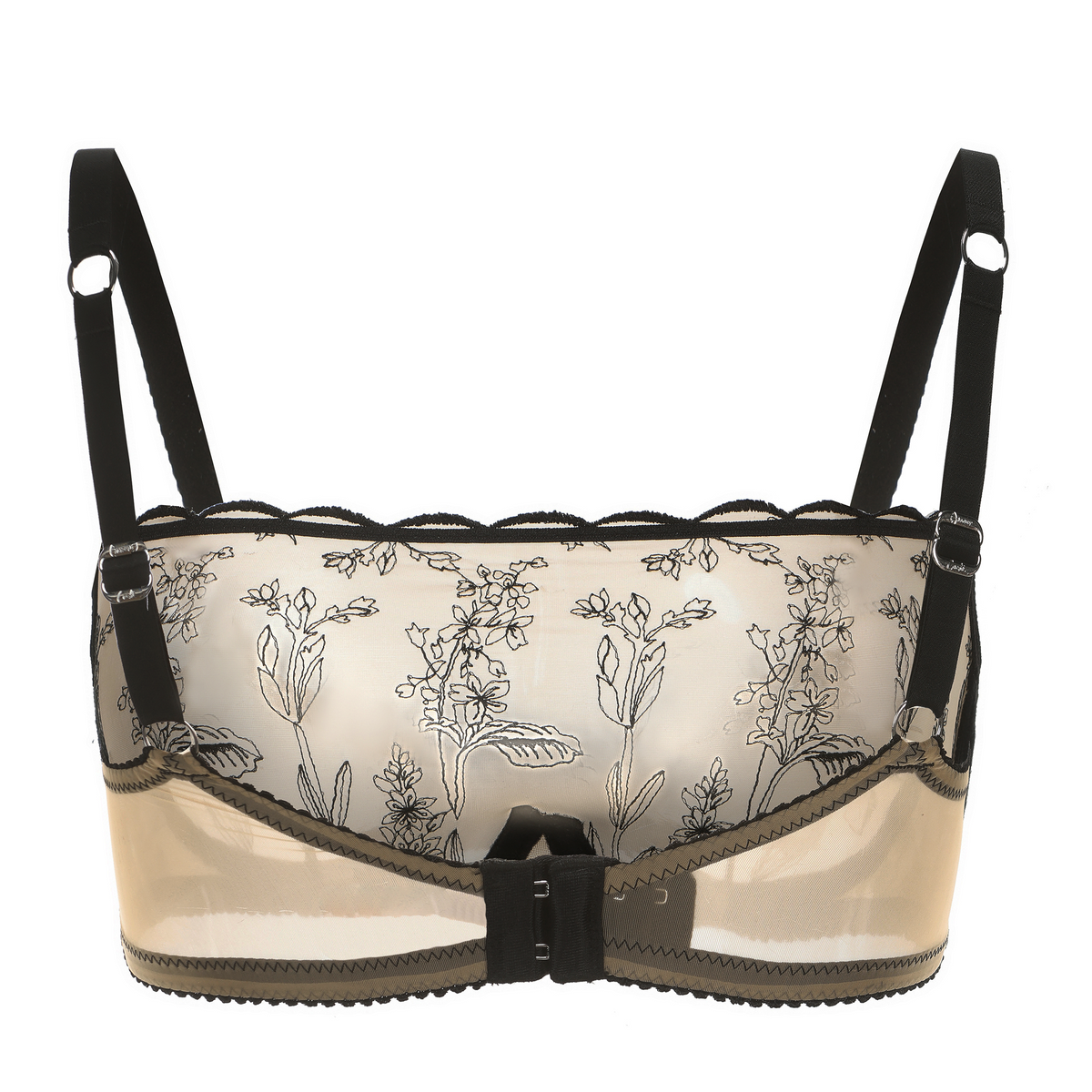 Kim High-Neck Floral Embroidered Underwire Bra by Amour d’Agnette - alternate product view 10