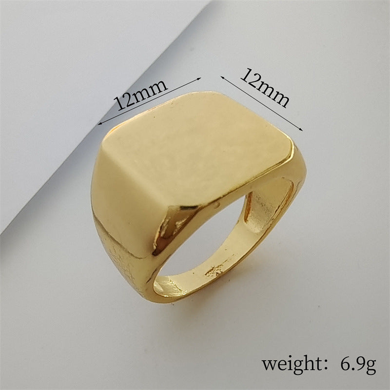 Men’s geometric ring in polished Silver finish