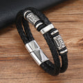 Men’s Retro Beaded Alloy Bracelet product view 5
