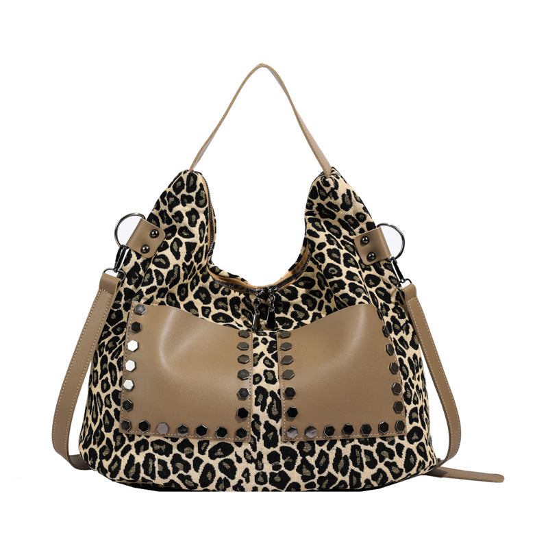 SHOMICO leopard print large hobo tote bag supplier image 15
