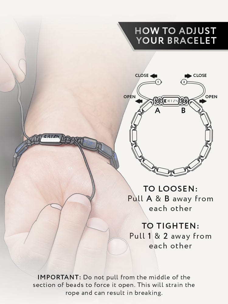 Men’s Lapis Lazuli Beaded Bracelet – Havana product view 5