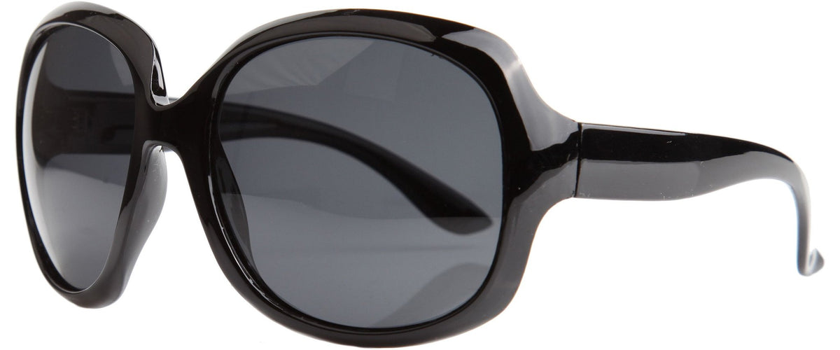 Vintage oversized black polarized sunglasses with smoke lenses