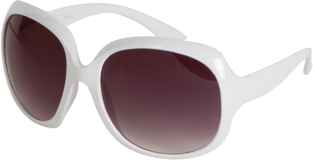 Vintage oversized white sunglasses with smoke lenses