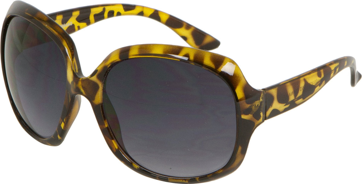 Vintage oversized yellow tortoise sunglasses with smoke lenses