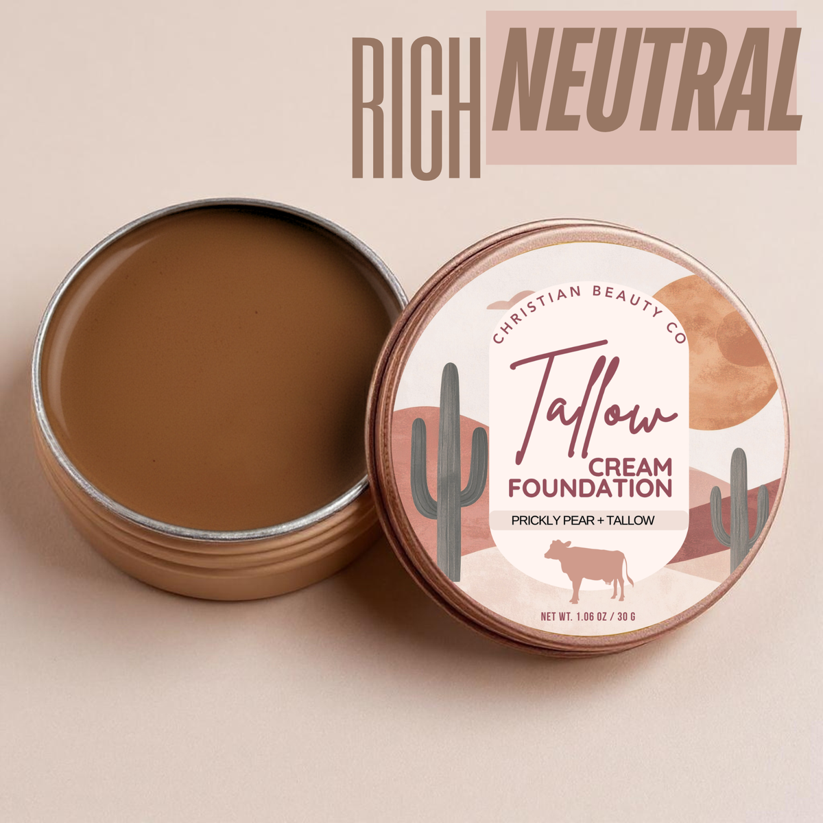 Tallow Cream Foundation shade Rich Neutral