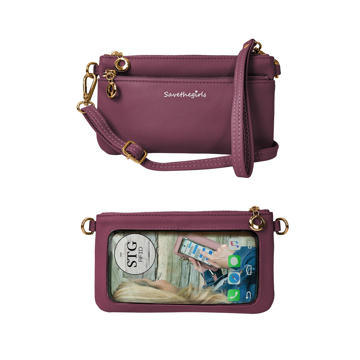 Bella RFID Touch Screen Crossbody Purse