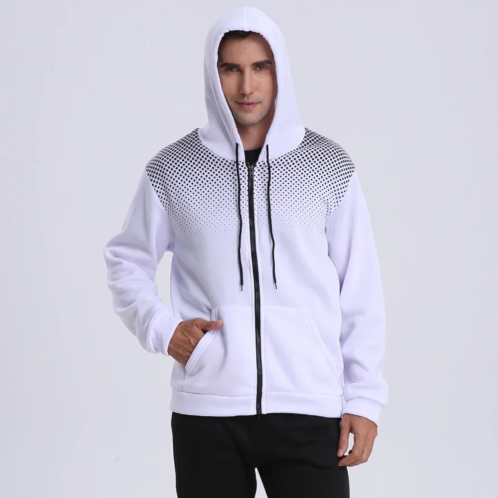 Men’s Polka-Dot Zip-Up Hoodie product view 6