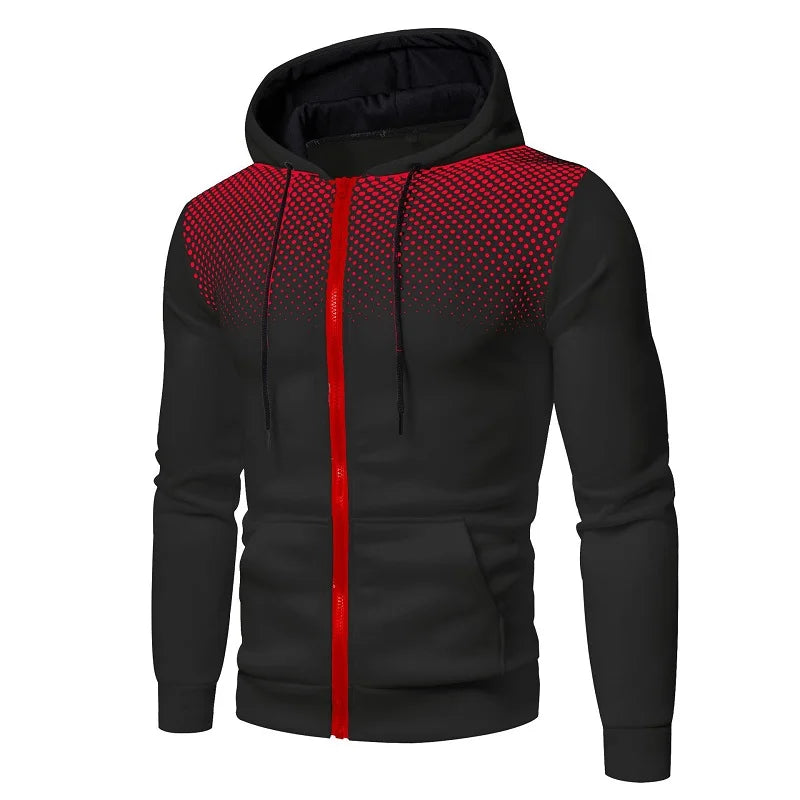 Men’s Polka-Dot Zip-Up Hoodie product view 17