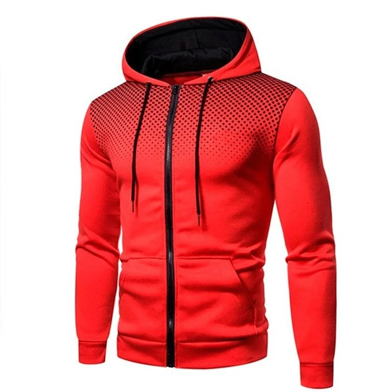 Men’s Polka-Dot Zip-Up Hoodie product view 18