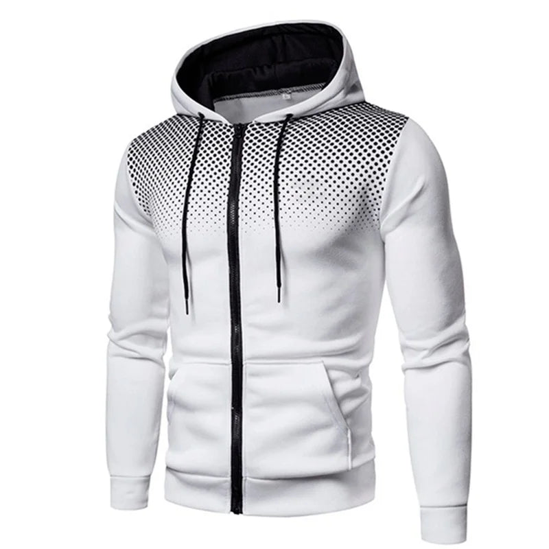 Men’s Polka-Dot Zip-Up Hoodie product view 16