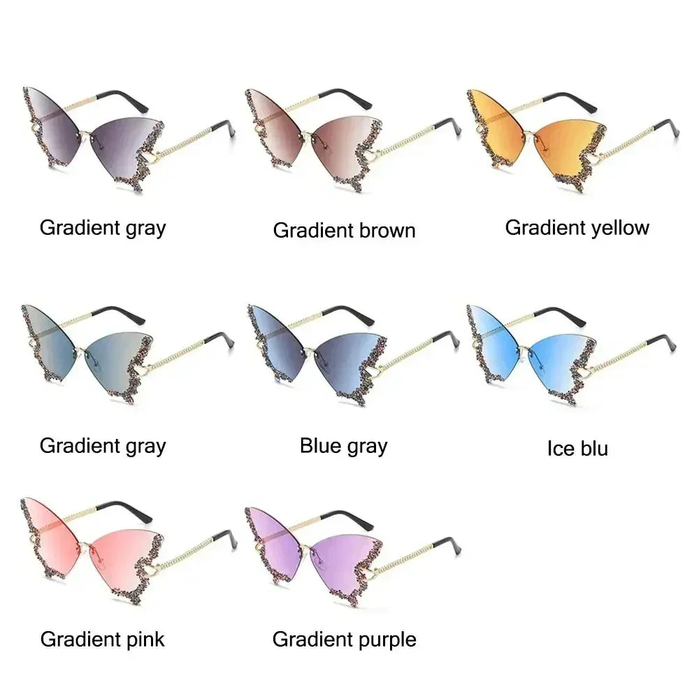 Oversized butterfly fashion sunglasses detail