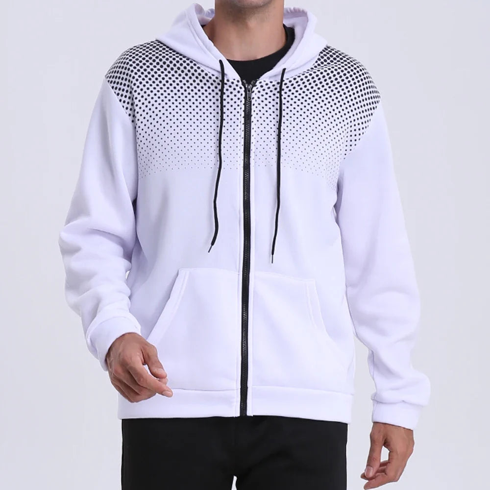 Men’s Polka-Dot Zip-Up Hoodie product view 2