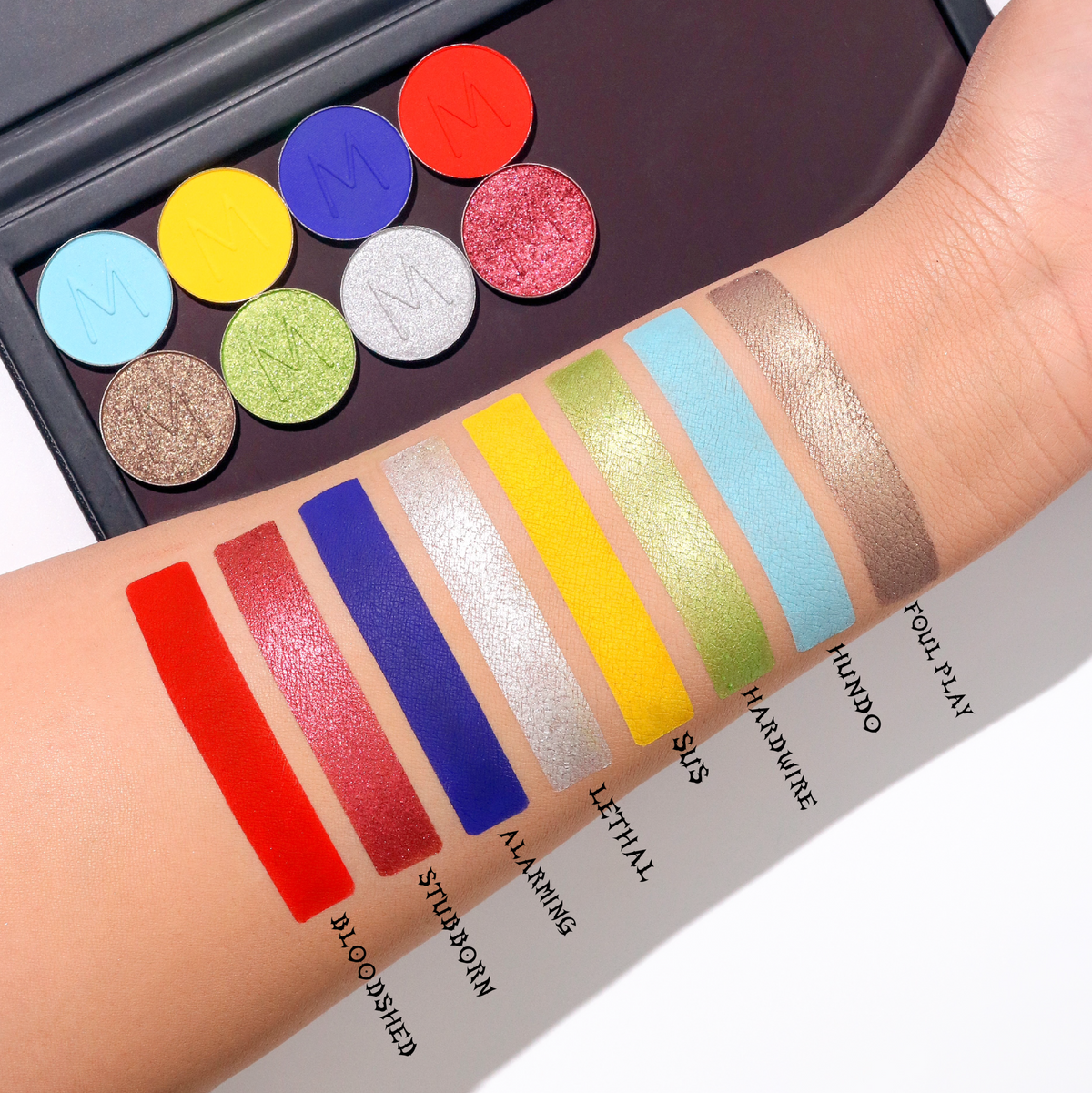 Eyeshadow Lineup multi-shade swatches
