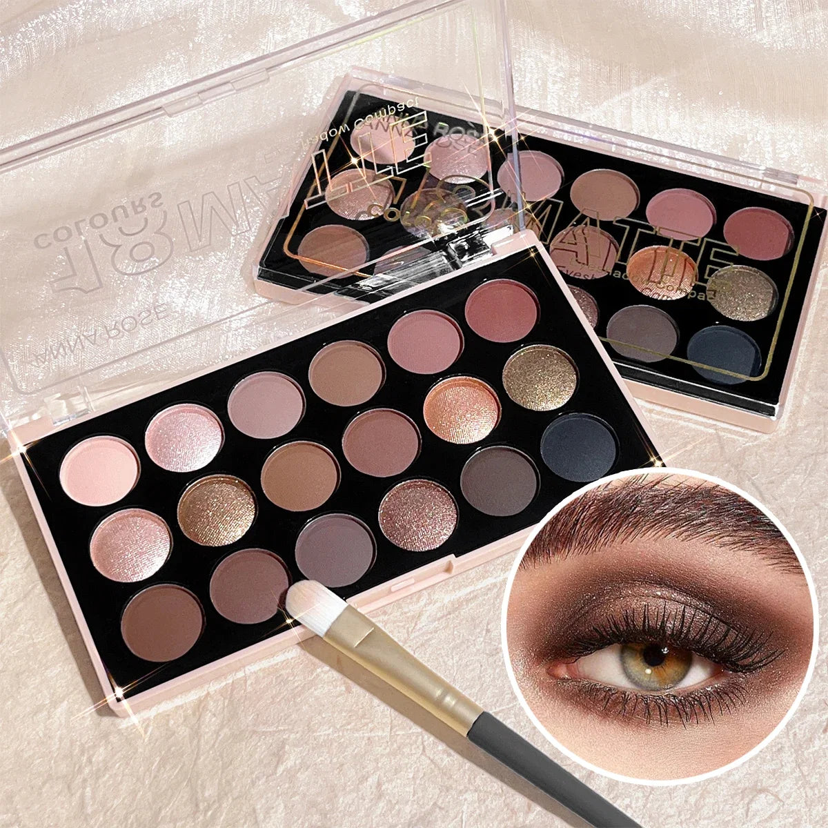 Silcy Skin 18-color eyeshadow palette with multicolor shades