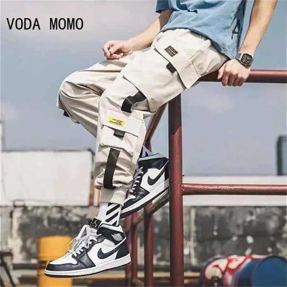 Men’s cargo joggers in Green with streetwear utility styling
