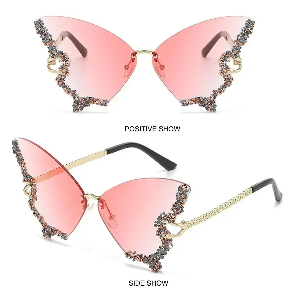 Crystal embellished butterfly sunglasses product image