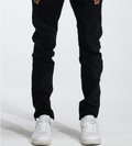 CRYSP DENIM Black Stacked Jeans in Jet Black